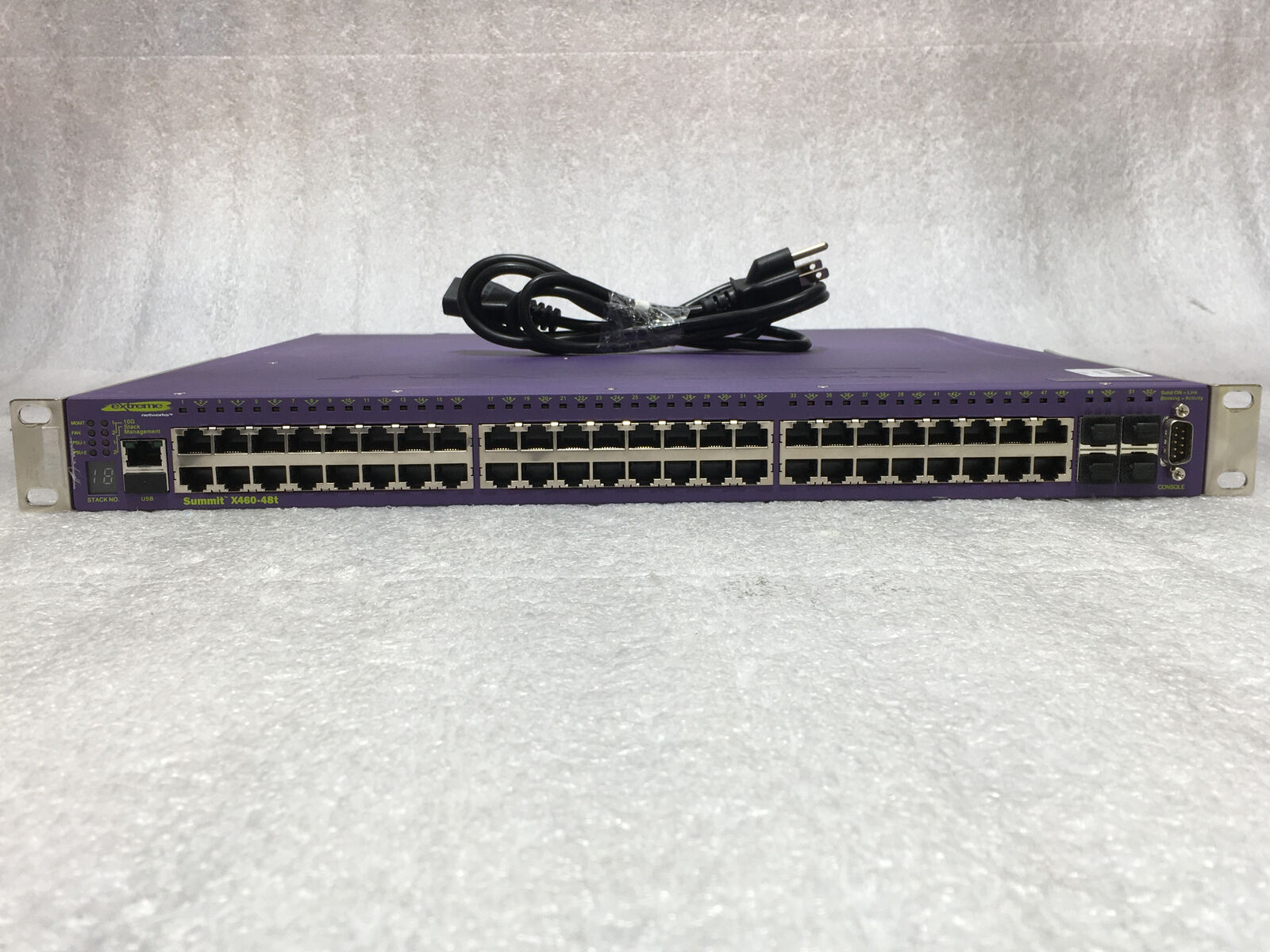 Extreme Networks Summit X460-48t 16402 48 Port Gigabit Ethernet Switch, Reset