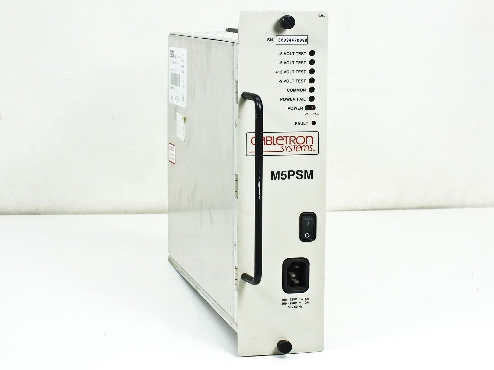Cabletron M5PSM 450W Power Supply Module 100-125V / 200-250V 50-60Hz 6/3A 1Phase