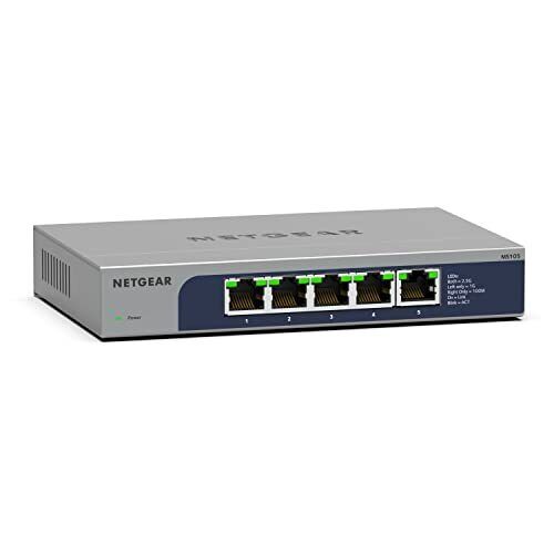 Netgear 5-Port Multi-Gigabit [2.5G] Ethernet Unmanaged Switch (ms105-100nas)