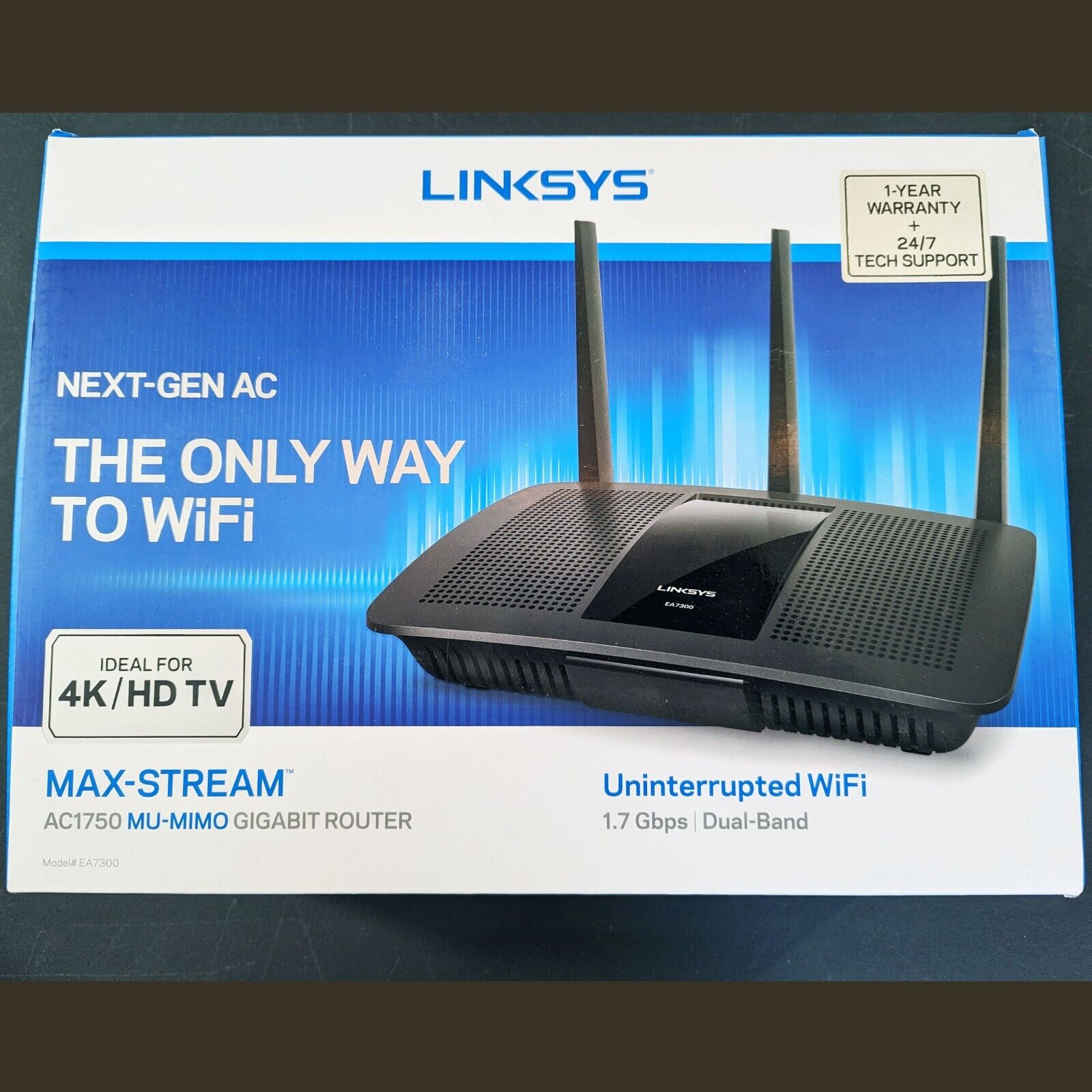 Linksys EA7300 Max-Stream: AC1750 Dual-Band Wi-Fi Router (Used)