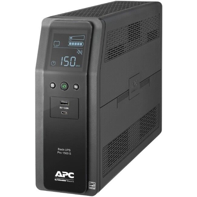 APC Back UPS PRO BR 1000VA SineWave 10 Outlets, 2 USB AVR LCD interface