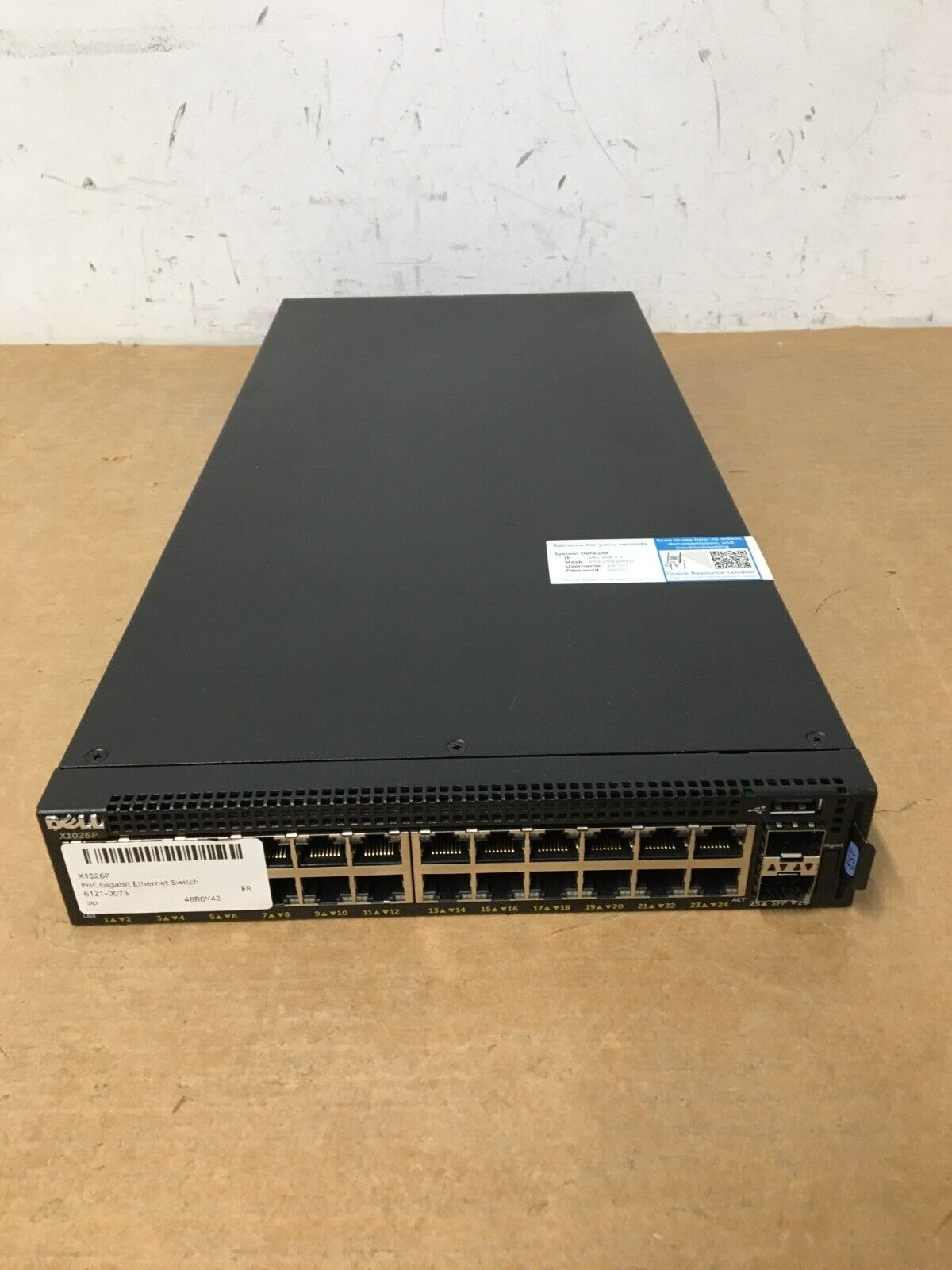DELL X1026P PoE Gigabit Ethernet Switch