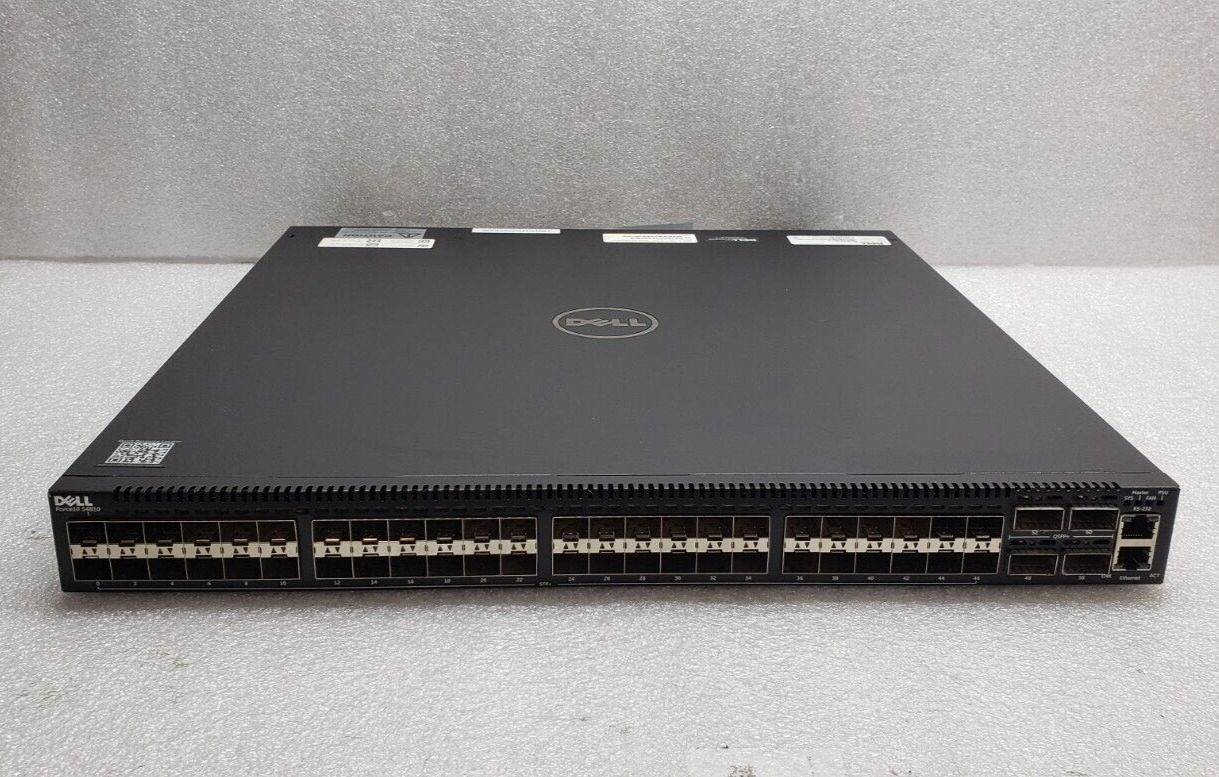 Dell Force 10 S4810P 48-Port SFP+ & 4-Port QSFP+ Network Switch #99