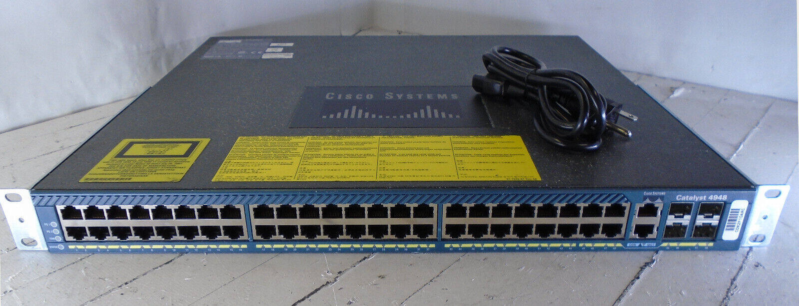 Cisco WS-C4948-S V06 48 Port Gigabit Ethernet Switch 4-Port SFP w/ Dual PSU