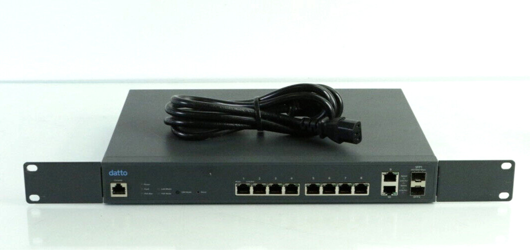 Datto E8 8-Port Gigabit PoE+ Cloud Managed L2 Switch with 2 Dual-Speed SFP m996