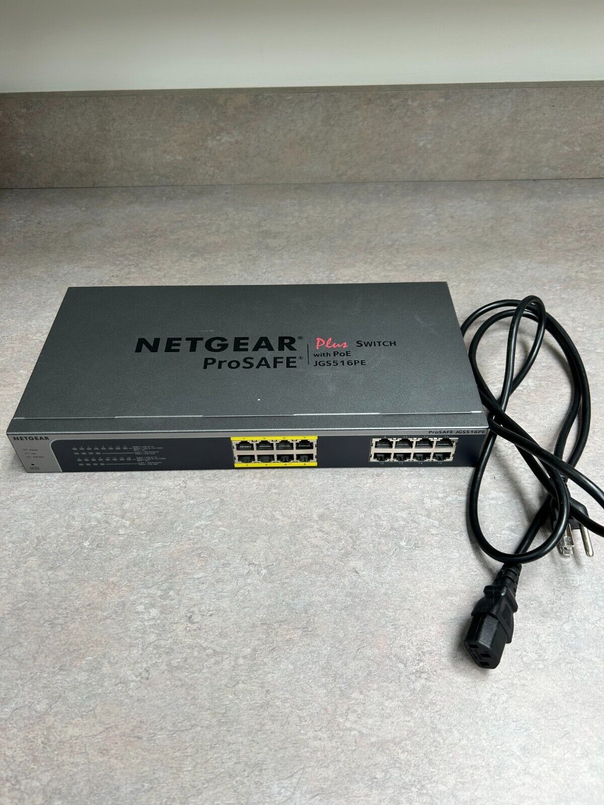 Netgear JGS516PE ProSafe Plus Switch, 16 Gigabit Ports w/ POE 