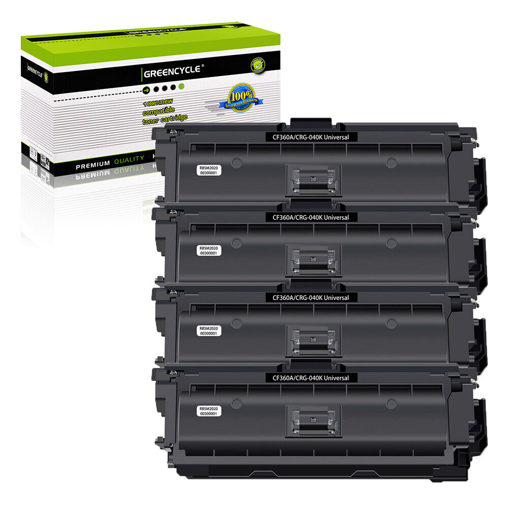 4PK BK Toner CF360A Fits for HP 508A Color LaserJet Enterprise M553dn MFP M577dn