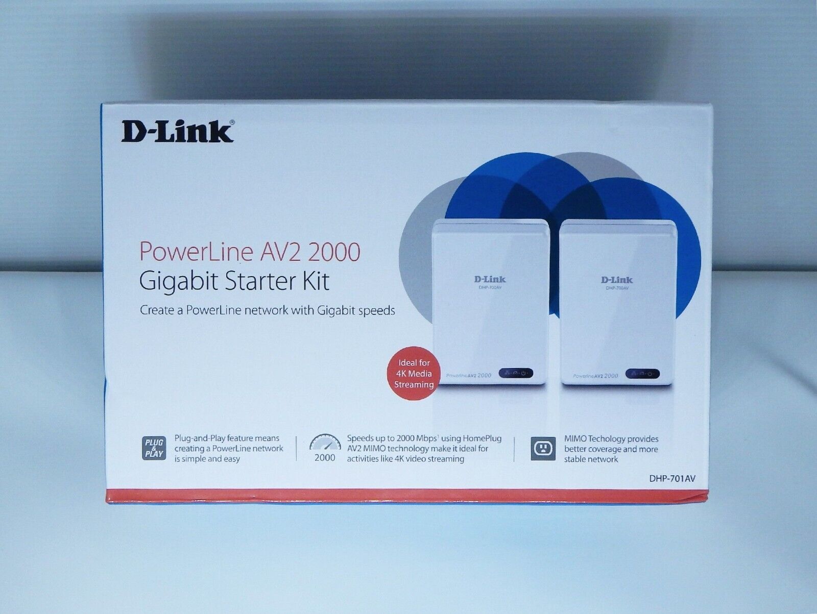 D-Link DHP-700AV PowerLine AV2 2000 Gigabit Starter Kit