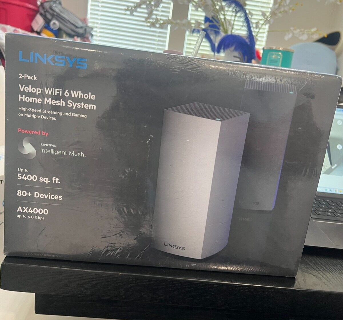 Linksys AX4000 Velop Mesh WiFi 6 System, Router Replacement Tri-Band Wireless