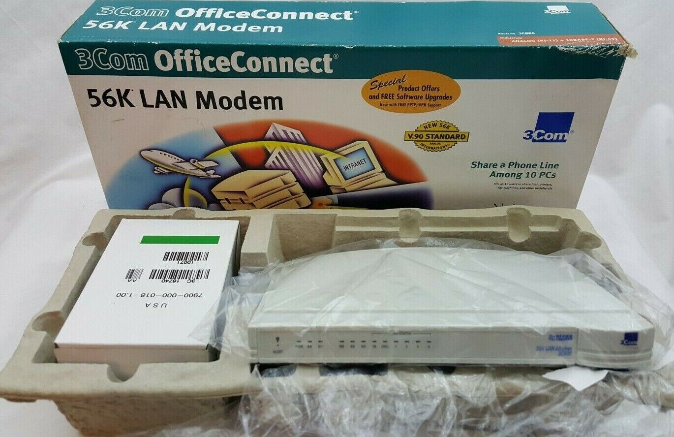 3Com 3C886 OfficeConnect 56K LAN Modem Router