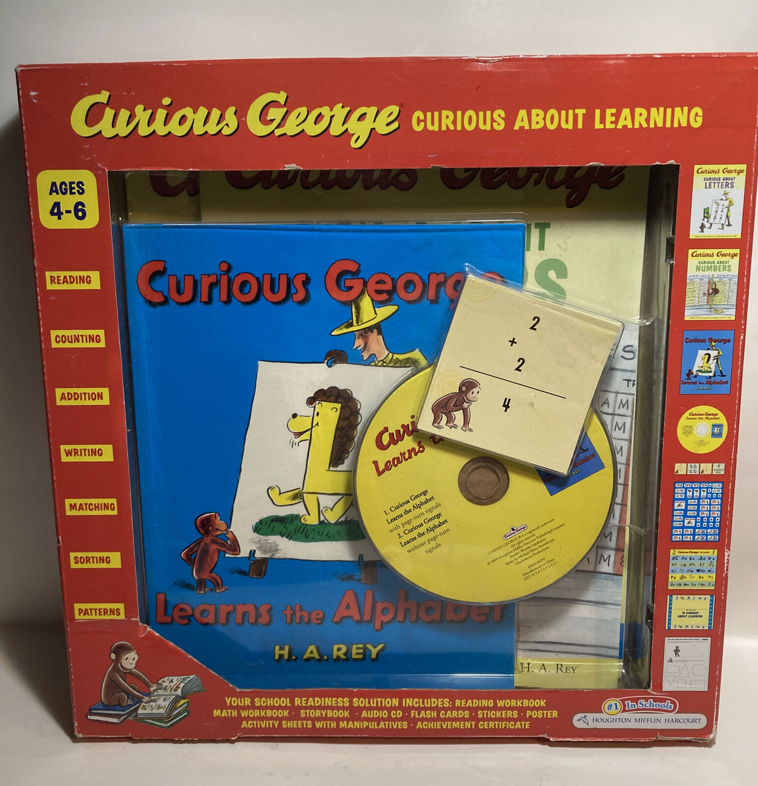 Curious George Learns the Alphabet Audiobook CD, Workbooks, Stickers And More