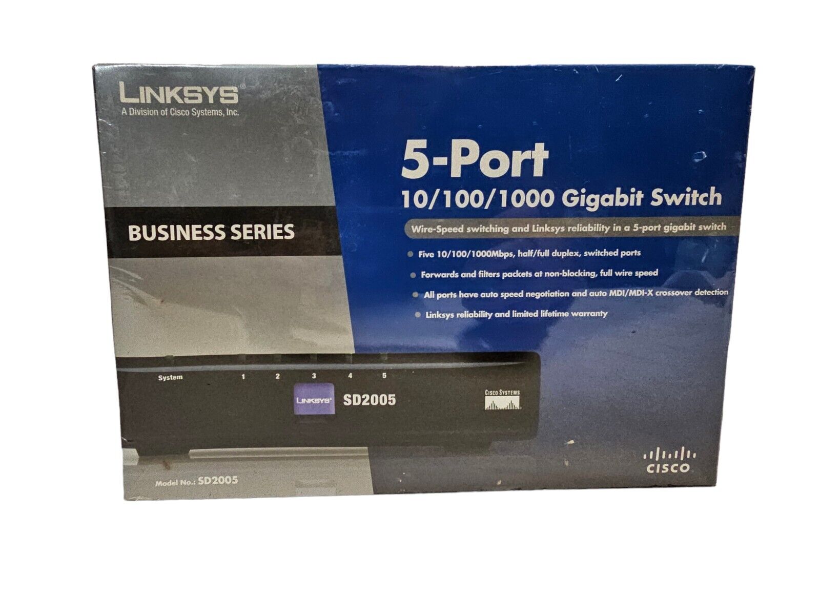 Linksys SD2005 5-Port 10/100/1000 Gigabit Swtich NEW SEALED