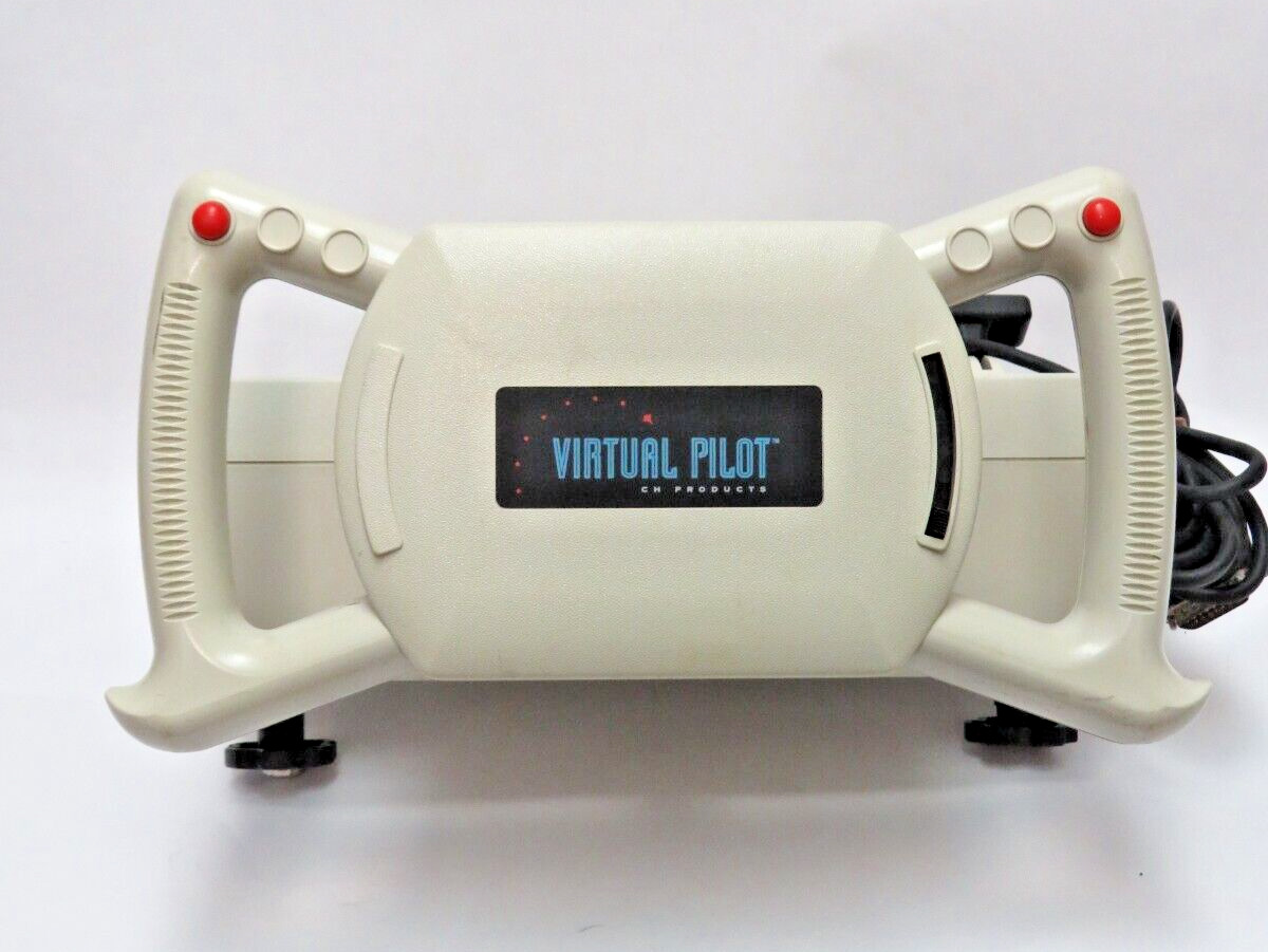 CH Products Virtual Pilot Flight Yoke Vintage Controller for PC  Untested
