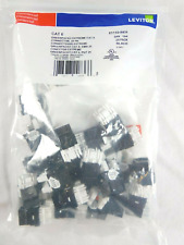 61110-BE6 Leviton eXtreme Cat 6 QuickPort Jack Quickpack, Black 25-PACK picture