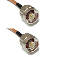 RG400 1-15' N TYPE MALE to N TYPE MALE Straight RF Pigtail Cable USA Assembled picture