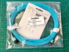 MOLEX QSFP MPO/MTP Female 8F Fiber Optic Trunk Patch Cable, Multimode OM3 Aqua picture