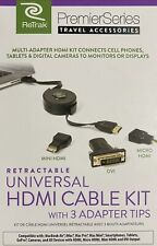 Retrak Premier Series Rectractable Universal HDMI Cable Kit  (w/ 3 Adapter Tips) picture