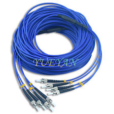 50M Indoor Armored ST-ST UPC 4 Strand Single-Mode 9/125 Fiber Optic Patch Cord picture