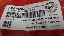 Qty 80 Amphenol 942-98653-10009 LC - LC DUP 9M Traceable - Factory Sealed picture