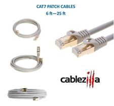 Cat7 Cable Ethernet Network High Speed Patch Cord Gray 6FT- 25FT Multi Pack LOT picture