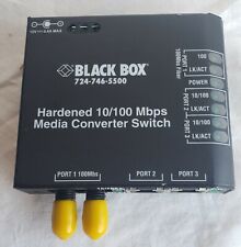 Black Box 2 x RJ-45 1 x SC Duplex Rack-Mountable Hardened Media Converter Switch picture