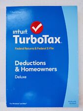 Intuit TurboTax 2014 Deluxe Federal Returns & E-File Turbo Tax PC Mac - Disc NEW picture