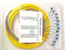 1M  12 Fibers LC/UPC 9/125 Single Mode Bunch Fiber Optic Pigtail - 0.9mm - 00336 picture