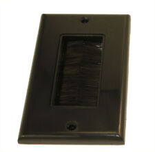 Wall plate: Single-Gang Decora with Brush Pass-thru  Black picture
