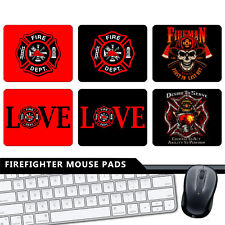 Firefighter #1 - Mouse Pad - Thin Red Line Flag Fireman First Responder Gift picture