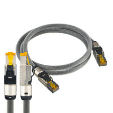 Hi-End Pure Silver Cord CAT8 Ethernet Network 40Gbps 2000MH RJ45 Patch Cable picture