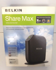 Belkin Share Max  N300 Wireless Router Black 2 USB Ports For Wireless Printing  picture