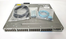 Cisco WS-C3850-12X48U-S 48 Port Gigabit UPoE (12 mGig 1/2.5/5/10G) 1100WAC PSU picture