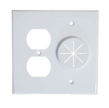 *OPEN BOX* Midlite™ DR2G-GR10-WH Duplex Receptacle and Wireport™ Plate w/Grommet picture