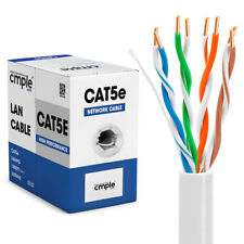 Ethernet Cat5e Cable 1000ft 24AWG CMR Riser Cat 5e Cord CCA Data Cable White picture