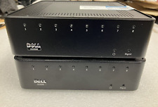 ~Lot of 2 Dell X1008 E08W001 8-Port Managed Ethernet Networking Switch + Adapter picture