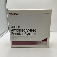 Vintage Tandy (MMS-10) Amplified Speaker System W/ Original Box & Cords picture
