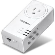 TRENDnet Powerline 1300 AV2 Adapter with Built-in Outlet, Gigabit Port, IEEE 1 picture