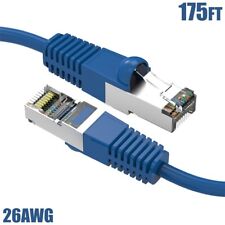 175FT Cat5E RJ45 Ethernet LAN Network FTP Shielded Patch Cable Pure Copper Blue picture