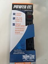 (10) New Tripp Lite Power It 6 Outlet Power Strip 6ft Black Lighted Switch PS66B picture