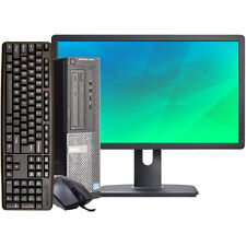Dell Desktop Computer i5 PC SFF Up To 16GB RAM 2TB HD/SSD 24in Windows 10 Pro picture