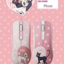 Anime Sailor Moon Luna Cat Wired Game Mouse DPI 2500 Cute 6 Buttons 1.8m Line picture