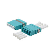 50pc FTTH LC UPC Quad Ruple Multimode 4 Core Optic Connector Fiber Optic Adapter picture