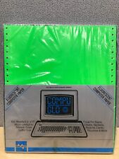 Compu Glo Paper Green Fluorescent Computer Dot Matrix Miami Valley Neon 120 Sh picture