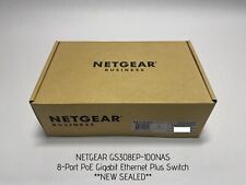NETGEAR GS308EP-100NAS 8-Port PoE Gigabit Ethernet Plus Switch **NEW SEALED** picture