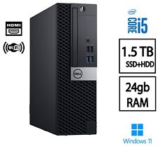 Dell Windows 11 Pro Desktop Computer PC Core i5 24GB RAM 1.5 TB SSD+HDD Wi-Fi picture