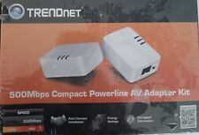 TRENDnet 500Mbps Compact Powerline AV Adapter Kit TPL-406E2K New & Sealed picture