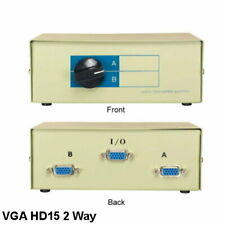 Kentek VGA HD15 2 Way Data Transfer Switch Box Female Port PC MAC Video Monitor picture
