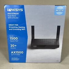 NEW SEALED Linksys MAX-STREAM Dual-Band Mesh AX1500 WiFi 6 Router (MR7340) picture