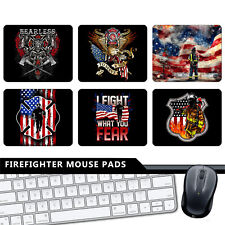 Firefighter #7 - Mouse Pad - Thin Red Line Flag Fireman First Responder Gift picture