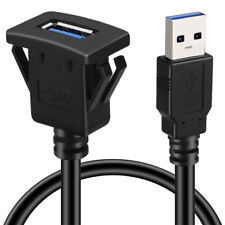 Single Port USB 3.0 Panel Flush Mount Extension Cable For Car Truck Boat Motor picture